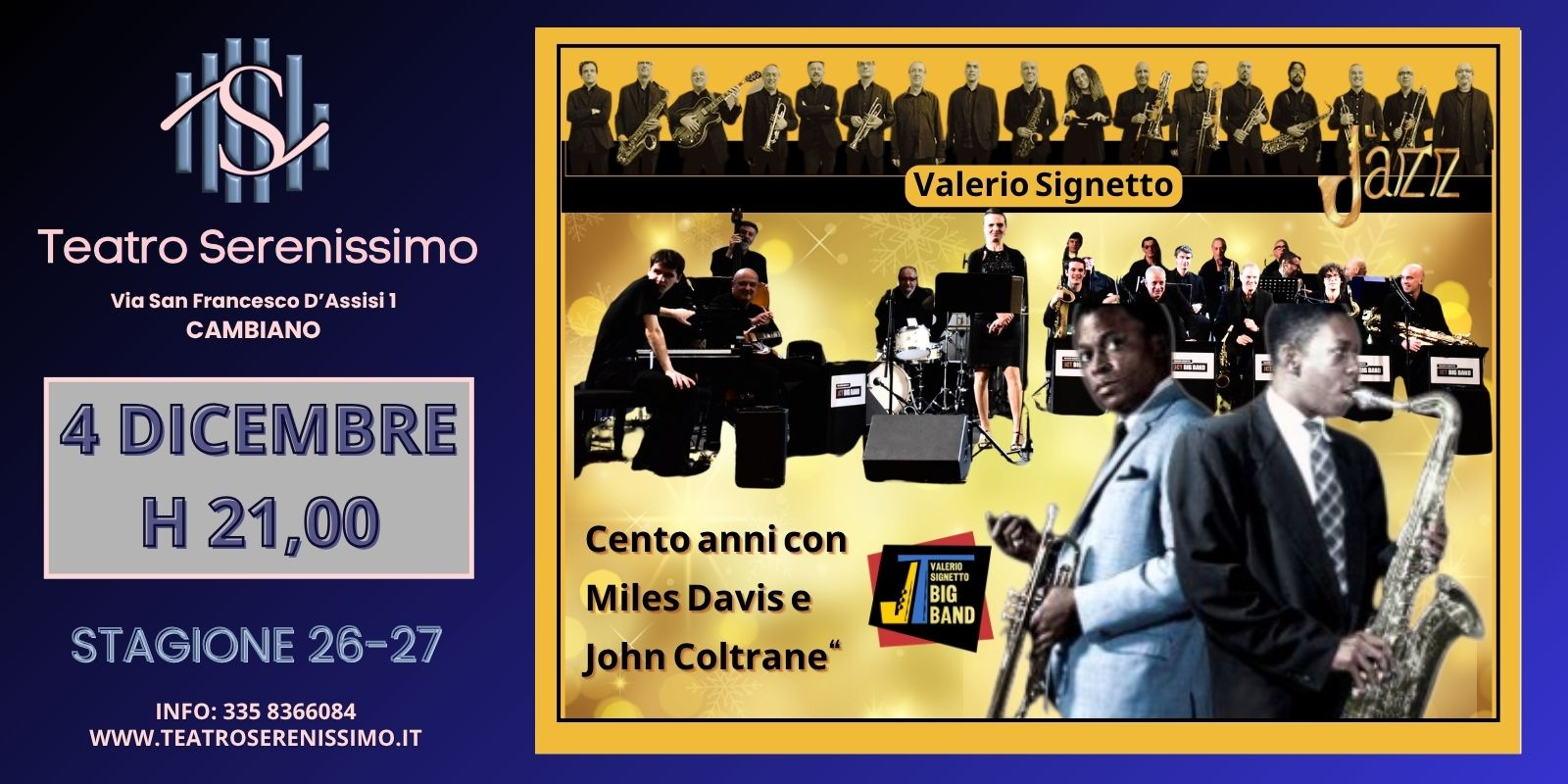 100 DAVIS & COLTRANE – JT BIG BAND DI VALERIO SIGNETTO