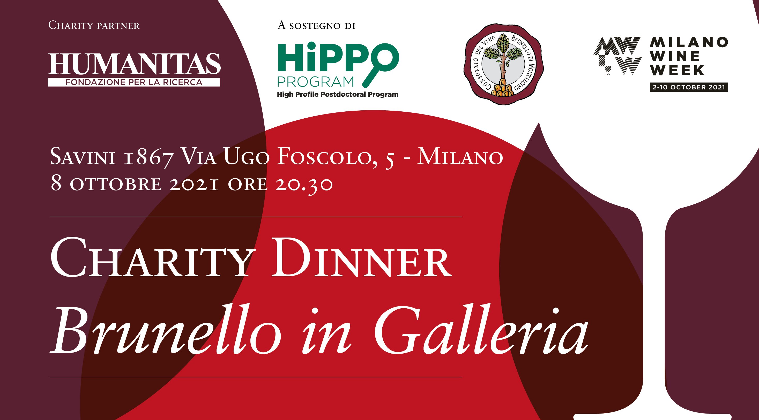 Cena con il Consorzio del Vino Brunello Di Montalcino in favore del progetto HIPPO