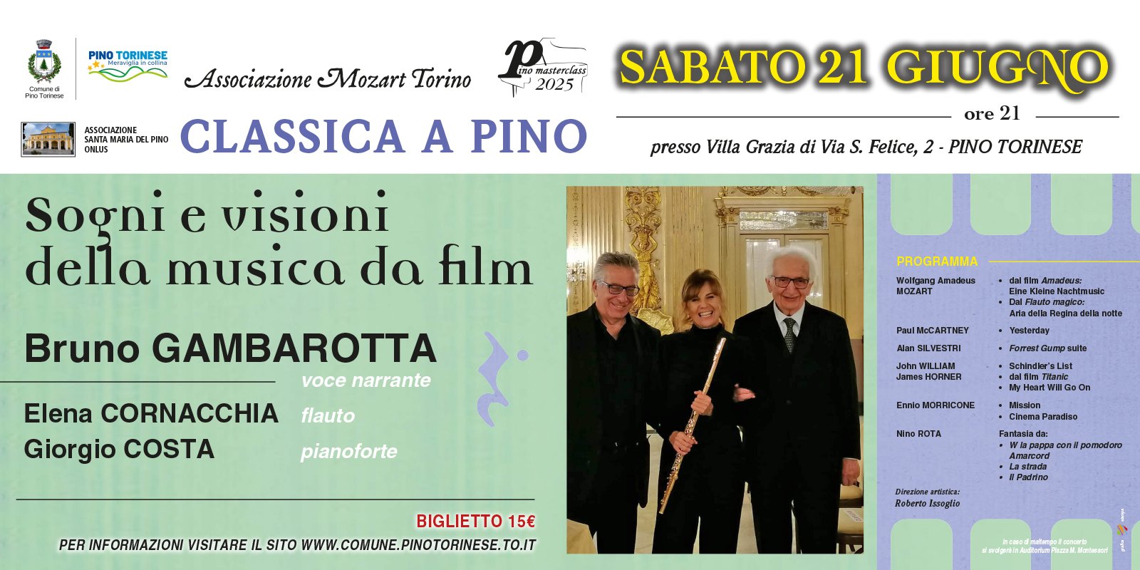 Classica a Pino 2025 "Sogni e visioni di musiche da film"