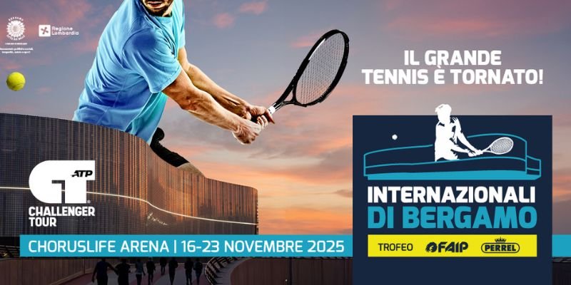 ATP Challenger Bergamo – Trofeo FAIP – Perrel: il grande tennis torna a Bergamo dal 16 al 23 novembre 2025