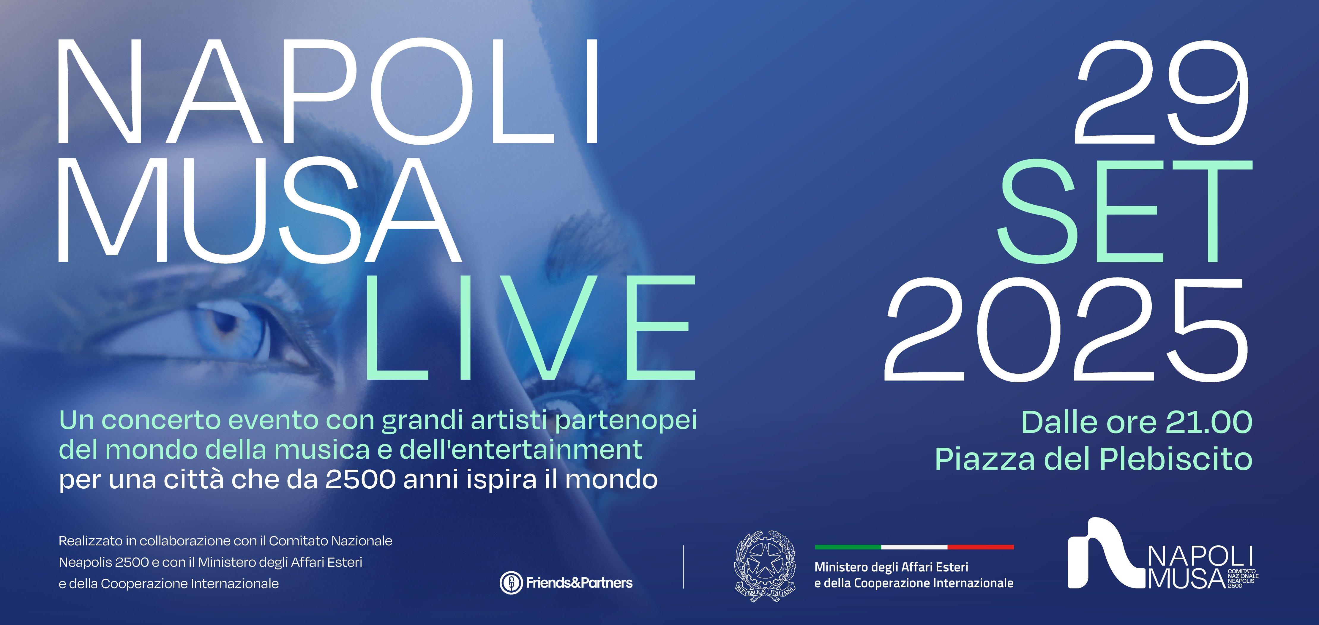 Napoli Musa Live: il concerto gratuito in Piazza del Plebiscito per celebrare i 2500 anni della città