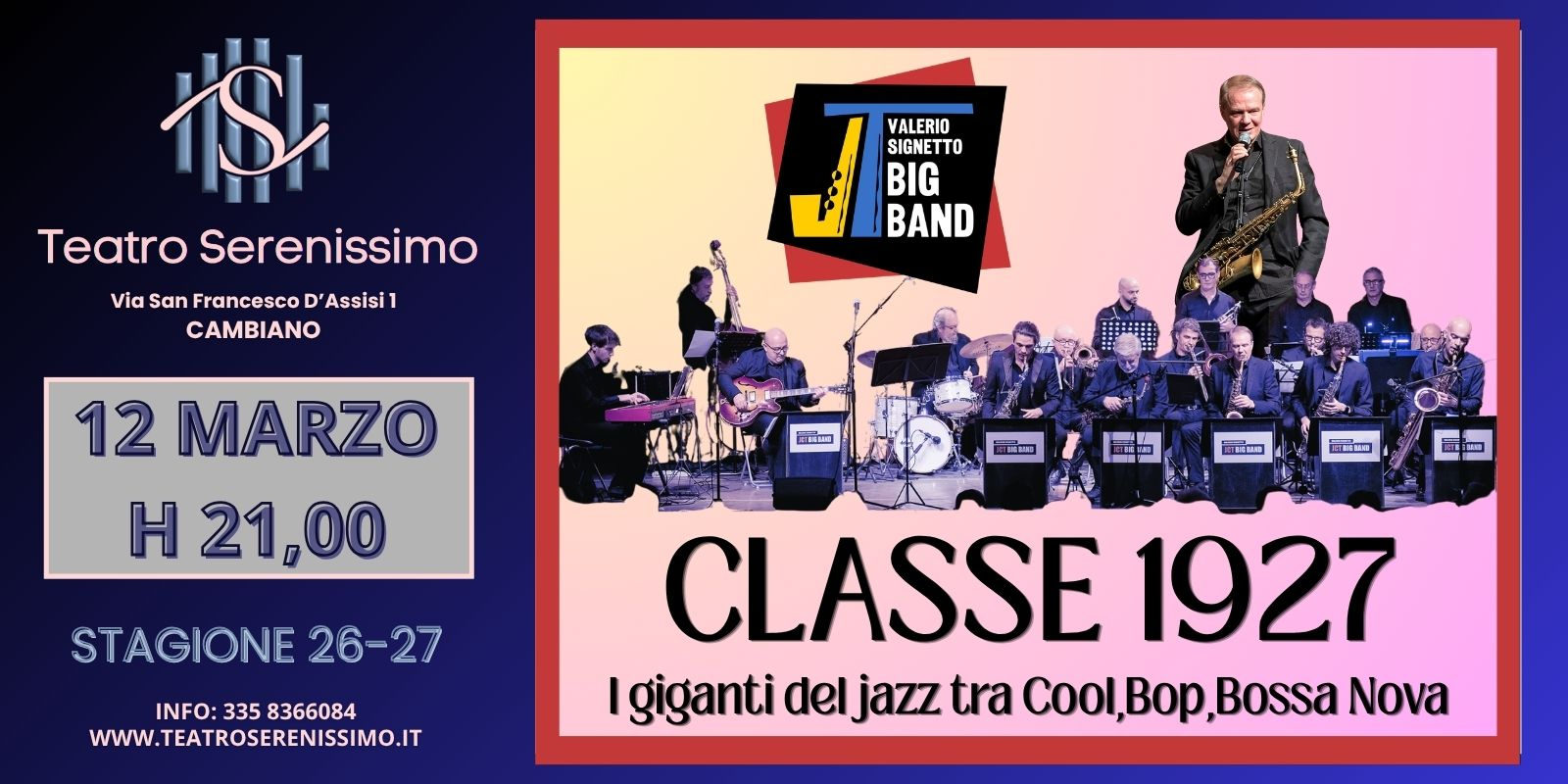 CLASSE 1927: I giganti del jazz tra Cool,Bop,Bossa Nova