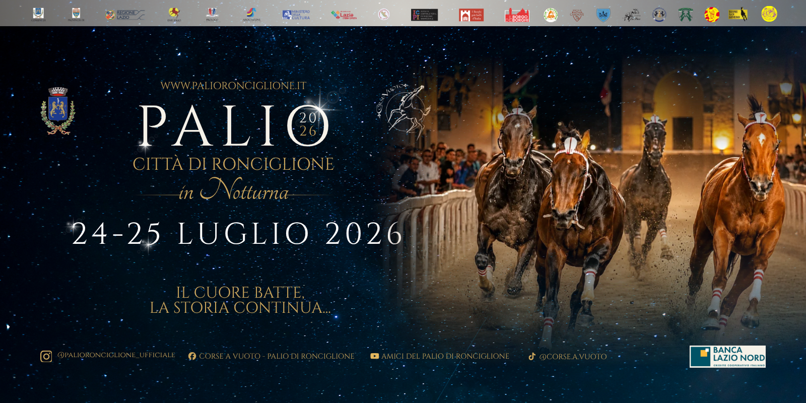 CORSE A VUOTO - PALIO CITTA' DI RONCIGLIONE 2026