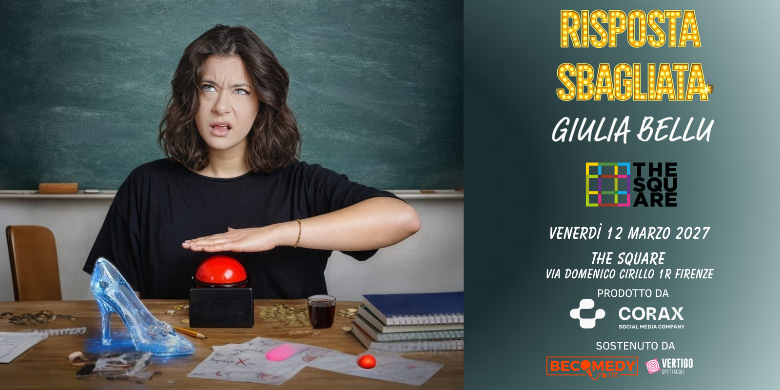 Giulia Bellu in “Risposta sbagliata, ritenta, sarai più scostumata”
