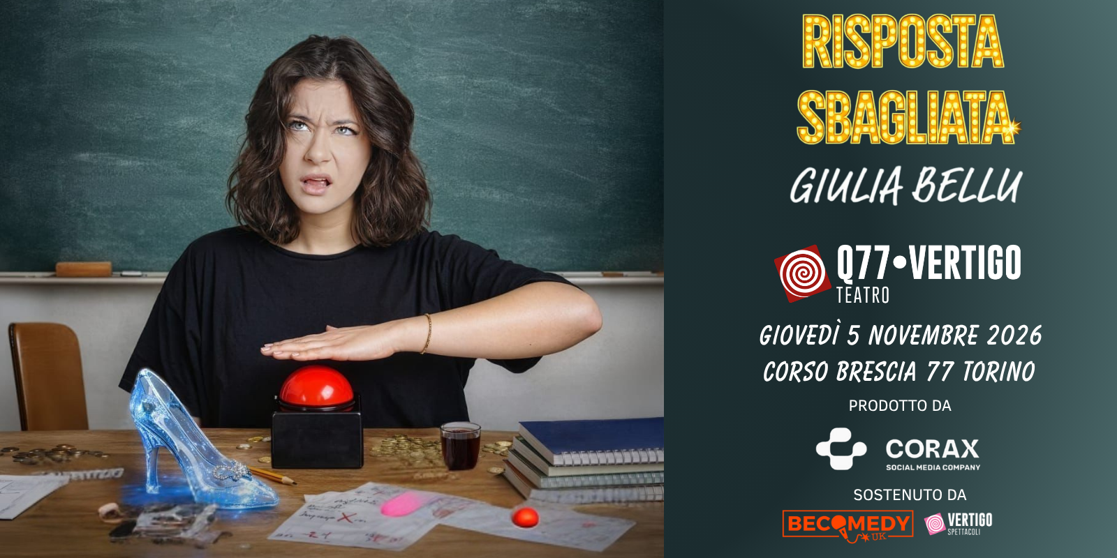 “Risposta Sbagliata – Ritenta sarai più scostumata” – GIULIA BELLU