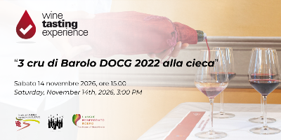 Wine Tasting Experience® | 3 cru di Barolo DOCG 2022 alla cieca