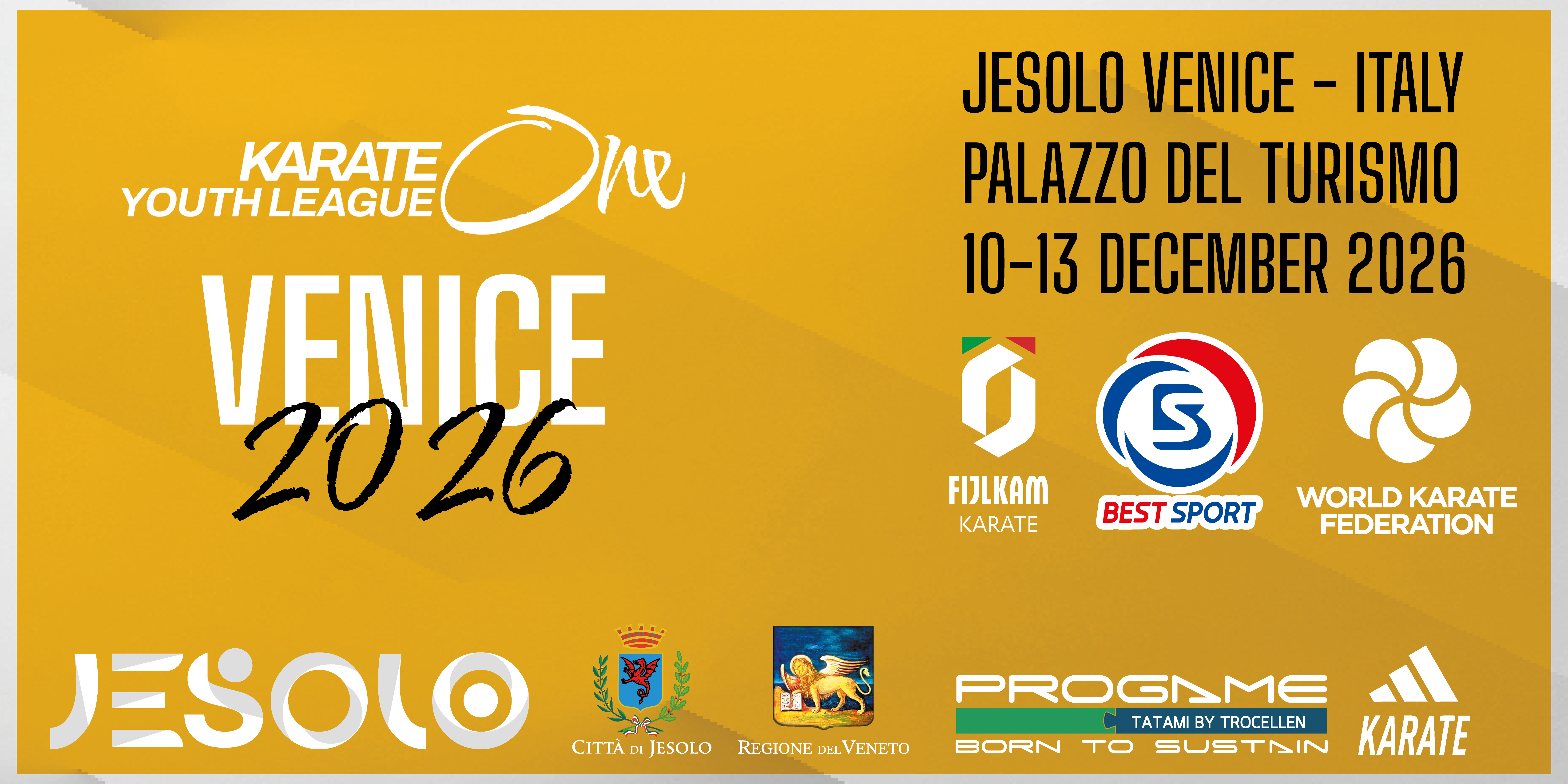 WKF KARATE1 YOUTH LEAGUE - VENICE 2026 - ABBONAMENTO 4 GIORNI